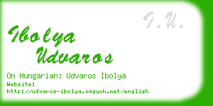 ibolya udvaros business card